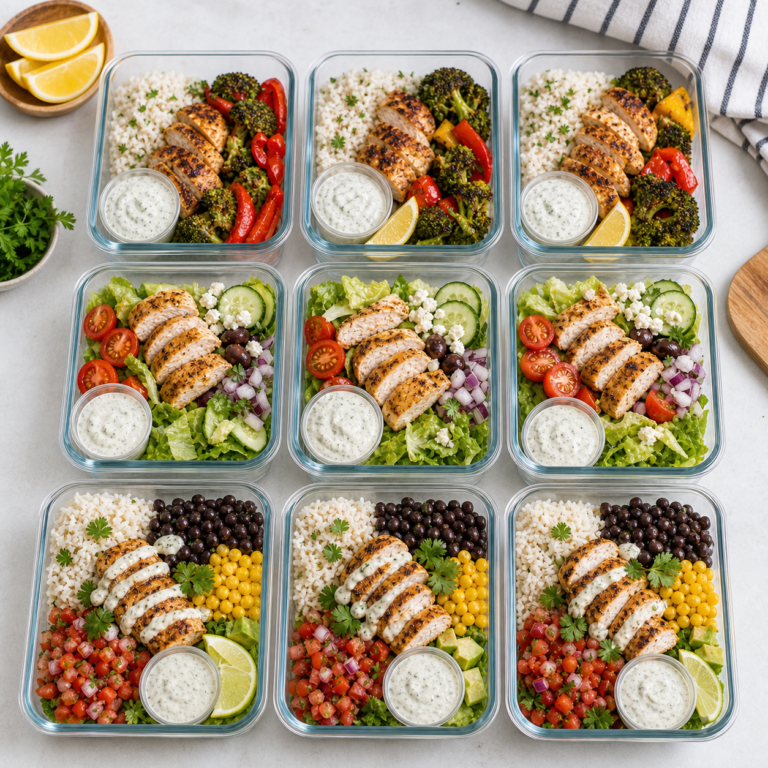 3-Day High-Protein Air Fryer Chicken Meal Prep Plan