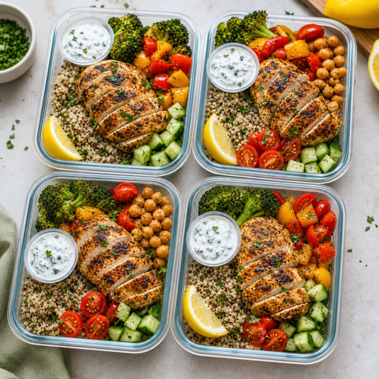 Air Fryer Chicken Quinoa Bowls
