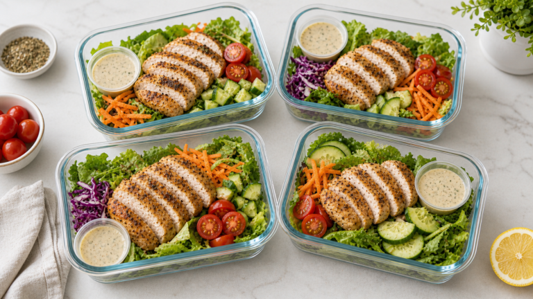 Air Fryer Chicken Salad Meal Prep