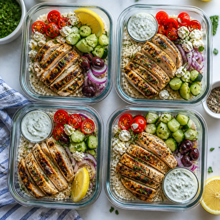 Air Fryer Greek Chicken Bowls