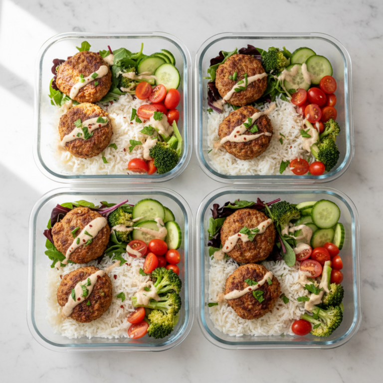 Air Fryer Turkey Meatball Bowls